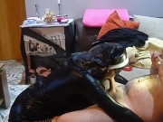 Nun cosplay slut depptroating his cock and drooling on his balls 9/16