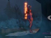 Lewd 3d babes showing their pol dance skill in a naughty animation 1/16