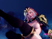 Lewd 3d babes showing their pol dance skill in a naughty animation 13/16