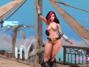 Lewd 3d babes showing their pol dance skill in a naughty animation 5/16