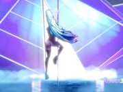 Lewd 3d babes showing their pol dance skill in a naughty animation 7/16