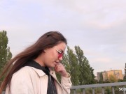 GERMAN SCOUT - Inked next Generation College Girl Jess Mori Pickup for Casting Fuck 1/16