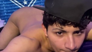 gay latino stroked cock and shows ass