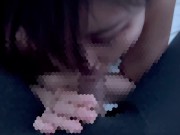 たっぷりの唾液で音を立てながらエロチンポをしゃぶり尽くしちゃう♡ cum in mouth swinger 10/16