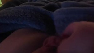 Sissy cums from playing with her clitty