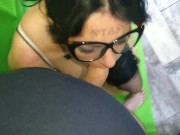 Stepmom cum slut milf wih Bunny ears handjob boy cock for cum extraction 6/16