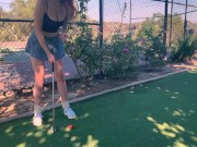 Golf date turns into sneaky public fuck with hot redhead 3/16