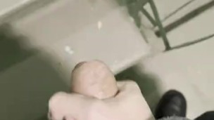 4K POV Jerking off on a stairwell and cumming on the floor