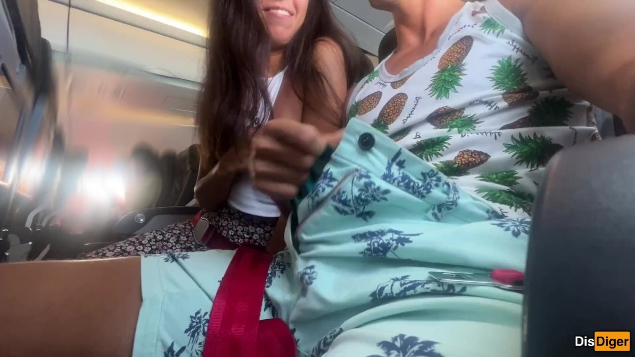 Risky public blowjob on a plane - we got caught! - RedTube