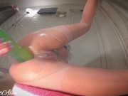 Stretching my Ass with my New Gigant Toys till Intense Fountain Squirt