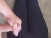 I come to cum on her leggings while she reads 10/16