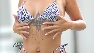 Sexy Blonde Asian Sasha Stone Strips