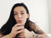 Horny Euro slut sucks Black dick and enjoys playing with foreskin 9/16