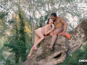 Wild Fuck On A Tree With Francesca Di Caprio & Black Stud - MAMACITAZ 3/16