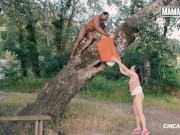 Wild Fuck On A Tree With Francesca Di Caprio & Black Stud - MAMACITAZ 8/16