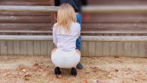 学校で出会った性欲がハンパないヤリマンギャルと野外セックスした動画