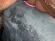 Intense Male Double Orgasm While Using My Ebony Fake Pussy & BBC Dildo 4/16