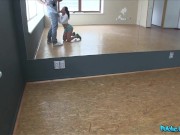 PublicAgent - very cute teen with natural tits and nice ass agrees to have some fun for building work to be done in her gym 4/16