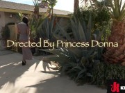 Mistress Baby torments Jake Waters in steel shackles. She canes him, clamps his nipples, then locks 1/16