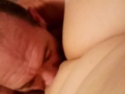 cleaning his cum out of my pussy 10/16