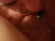 cleaning his cum out of my pussy 2/16