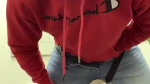 Jacking off at work!