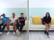 This shy-looking Latina makes a GANGBANG out of a blind date! 4/16