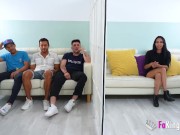 This shy-looking Latina makes a GANGBANG out of a blind date! 9/16