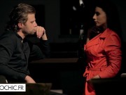 The busty brunette in lingerie gets sodomized 2/16