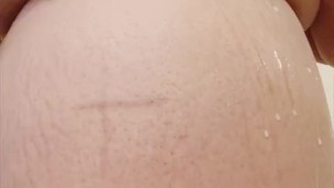 SEXY PREGNANT BBW SHOWS HER ASSHOLE AND MILKS HER TITTIES AT THE SPA
