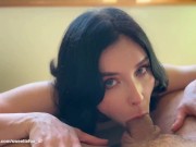 Juicy Blowjob and Passionate Fucking with Busty Brunette's Hairy Pussy 4/16