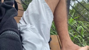 Big cock bulge @ public fetish \ exhibinionist