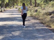 Pregnant walking through the mountains 2/16