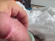 Ball ring and cock ring jacking off and moaning 14/16