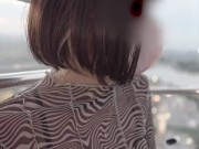 観覧車で露出プレイ♡ 巨乳を揺らしながら濃厚生ハメ中出しセックス　日本人　素人　カップル　手コキ　フェラ　かわいい　流出　　野外　露出　射精　手マン　おもちゃ　おっぱい　まろちゃんねる - Screenshot 11 of 16 - HD