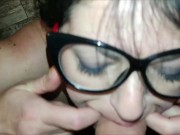 Naked milf stepmother in law with sexy glasses serving her stepson 16/16