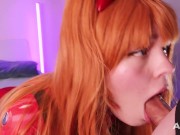 Asuka Langley sucks a fat cock 5/16