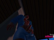 Muscle guy fucking a big tits futa babe in the shower in a 3d porn animation 6/16