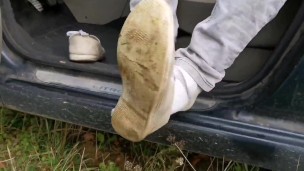 Male feet and stinky socks pedalpumping