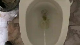 Pissing in a public office toilet as seen from the eyes ASMR 4K