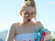 Kay, Kylie & Lily Steamy Lesbian Threesome By The Pool - A GIRL KNOWS 1/16