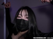 穿著黑絲筒襪高跟鞋，束縛綑綁舔腳，綁上雙手雙腿插入，最後濃精射滿整個小穴 1/16