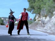 Hot FMM Outdoor Threesome With bigtits blonde Milf Gina Snake 1/16