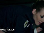 The sexy prison guard handles 2 prisoners 10/16