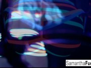 Samantha Saint gets off in black light 4/16