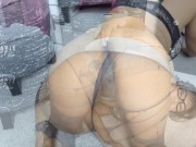 RIPPED PANTYHOSE WITH SHEER SKIRT (VIDEO PREVIEW) ONLY! 12/16