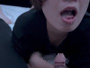 奥まで咥えさせられて興奮しながら「美味しい」と言っちゃうhentai彼女♡ cum in mouth 口内射精