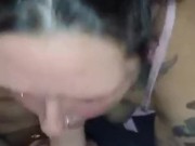 Princess VampWolfBanger licking her cream off of Daddy's Cock  Ball sucking Cock Worship 9/16