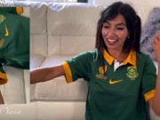 Cute rugby fan Aaliyah Yasin sucks cock for huge facial 16/16