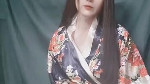 男の娘オナニ－Japanese crossdresser teasing